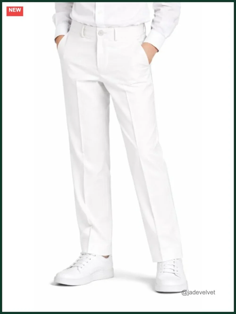 Boys Dress Pants - Flat Front Straight Fit Tailored Slacks - Formal School